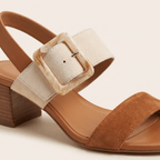 Adriana — Sandalia de Tacón de Piel con Hebilla - zapatos de mujer Calenzo