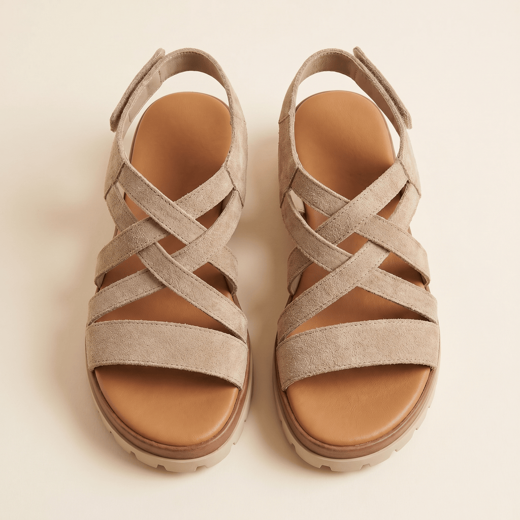 Aitana · Sandalia de Tiras de Piel con Plataforma - zapatos de mujer Calenzo