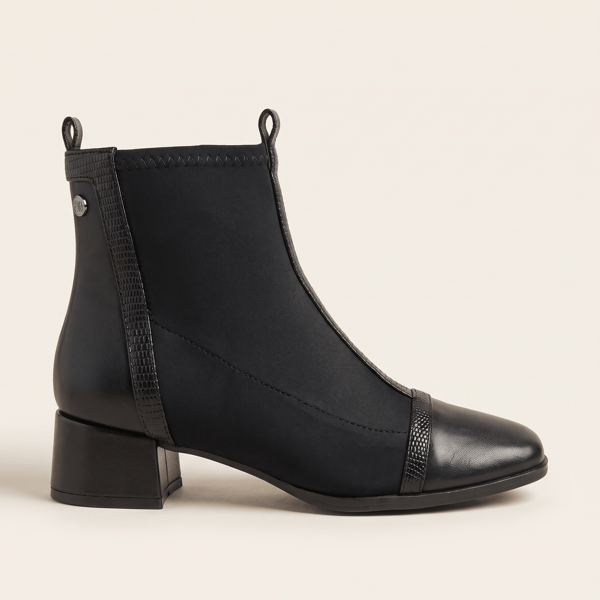 Almudena · Botín de Ante y Tejido - zapatos de mujer Calenzo