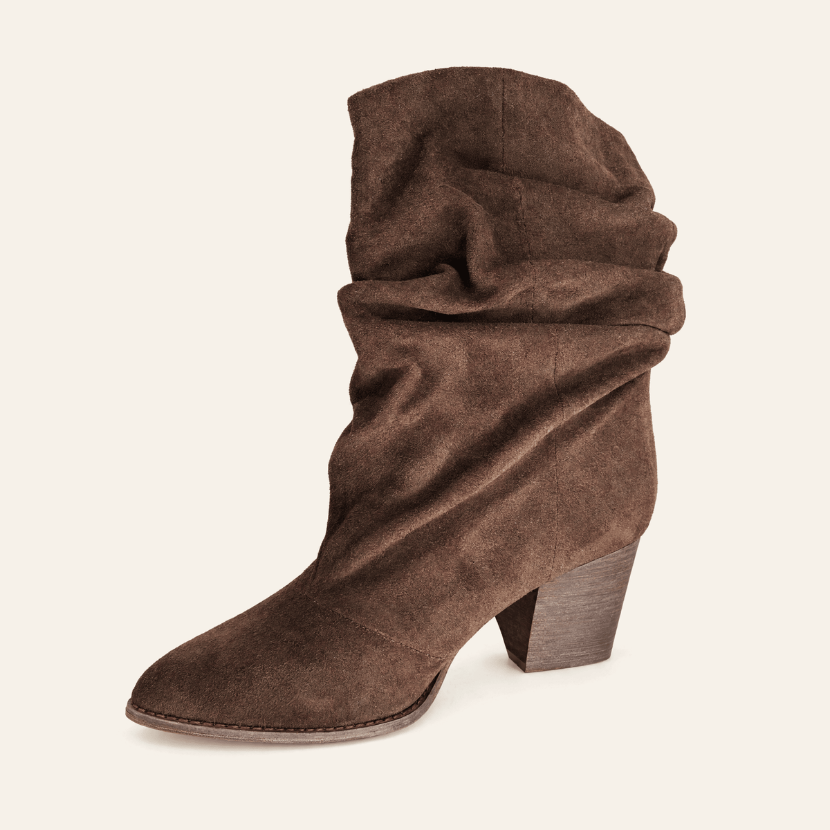 Castellana · Bota Slouch de Efecto Ante con Punta Almendrada - zapatos de mujer Calenzo