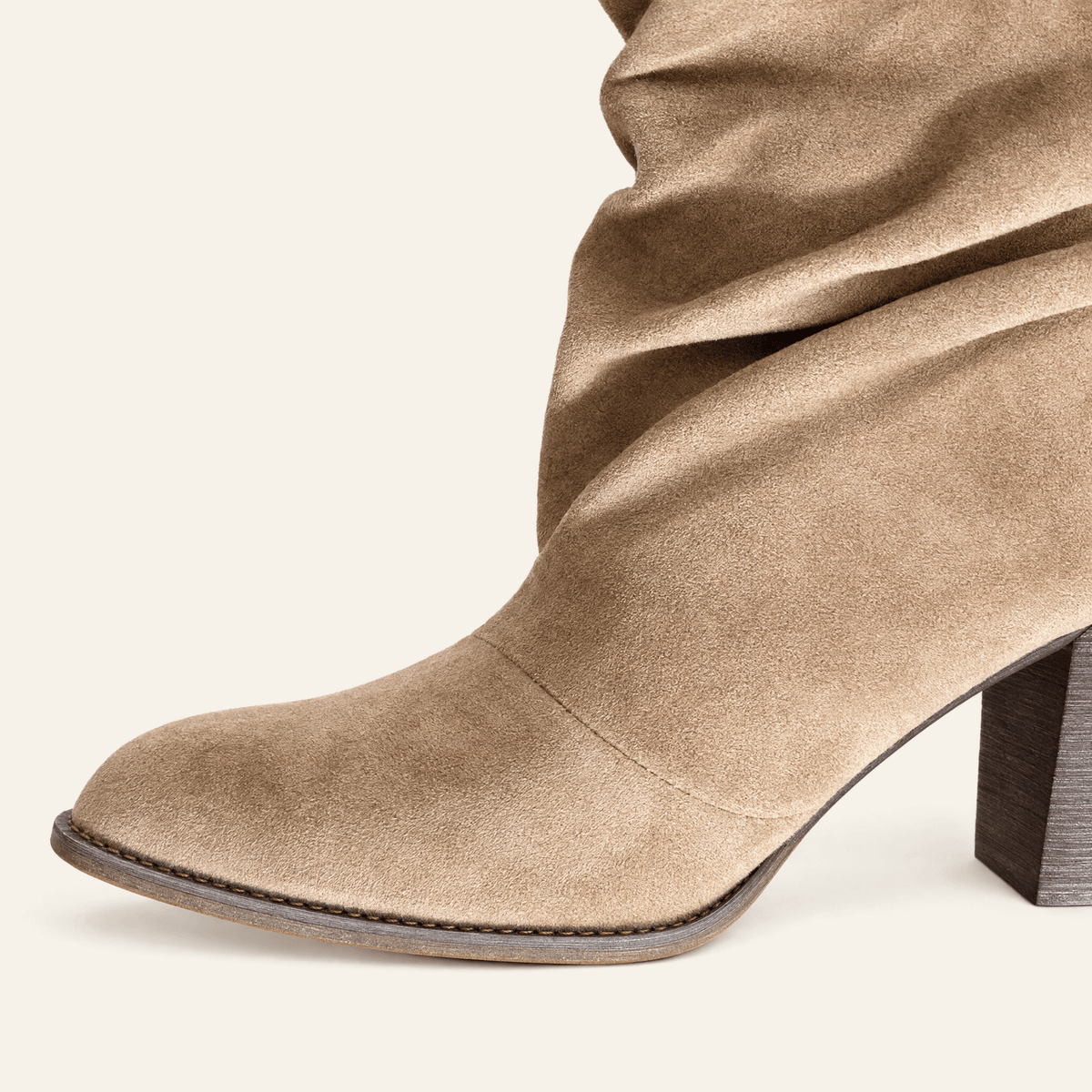 Castellana · Bota Slouch de Efecto Ante con Punta Almendrada - zapatos de mujer Calenzo