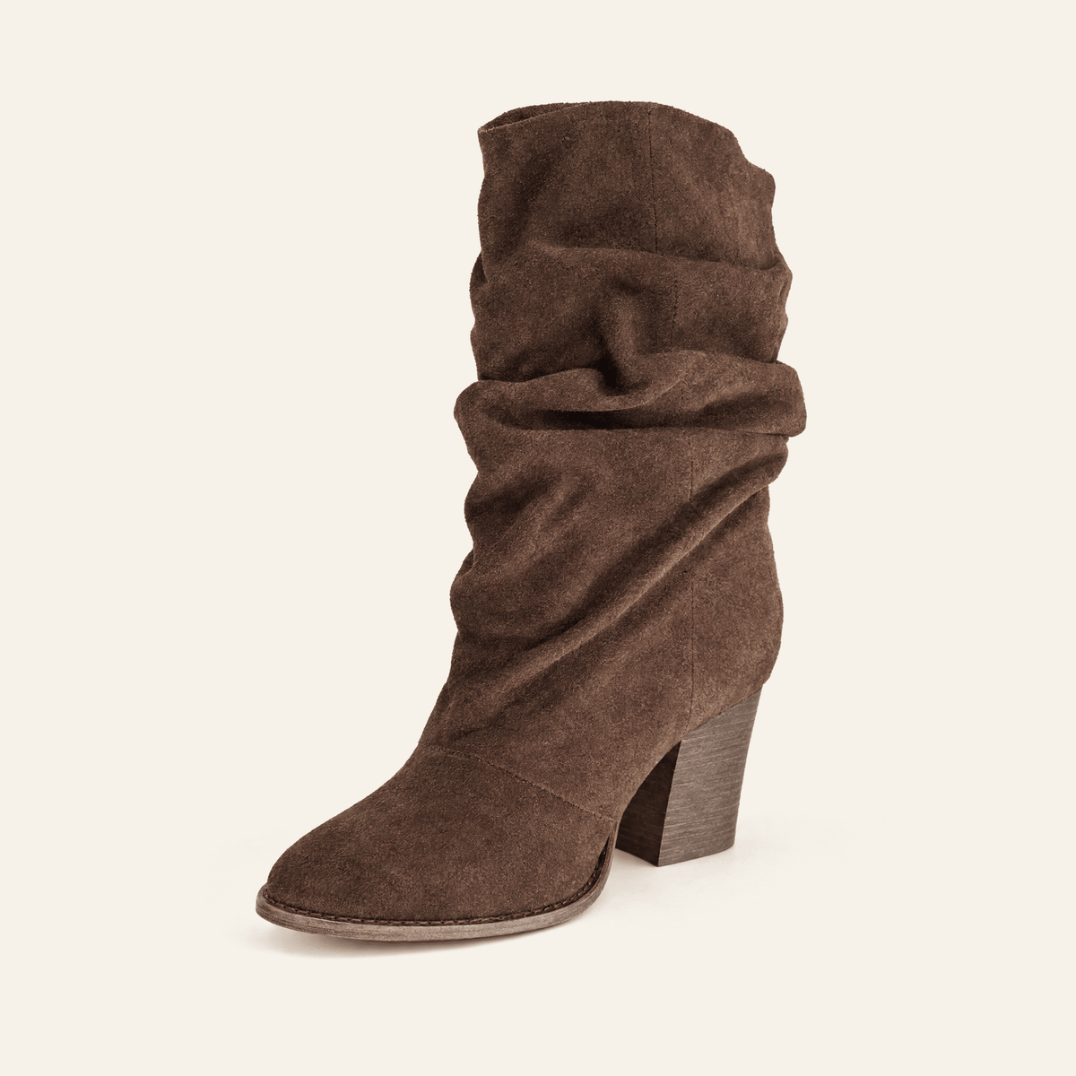 Castellana · Bota Slouch de Efecto Ante con Punta Almendrada - zapatos de mujer Calenzo