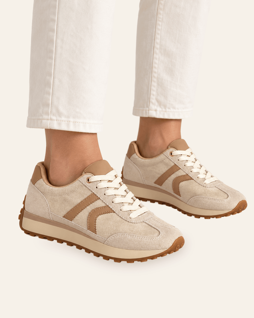 Chamberí · Zapatilla Retro Running de Efecto Ante - zapatos de mujer Calenzo