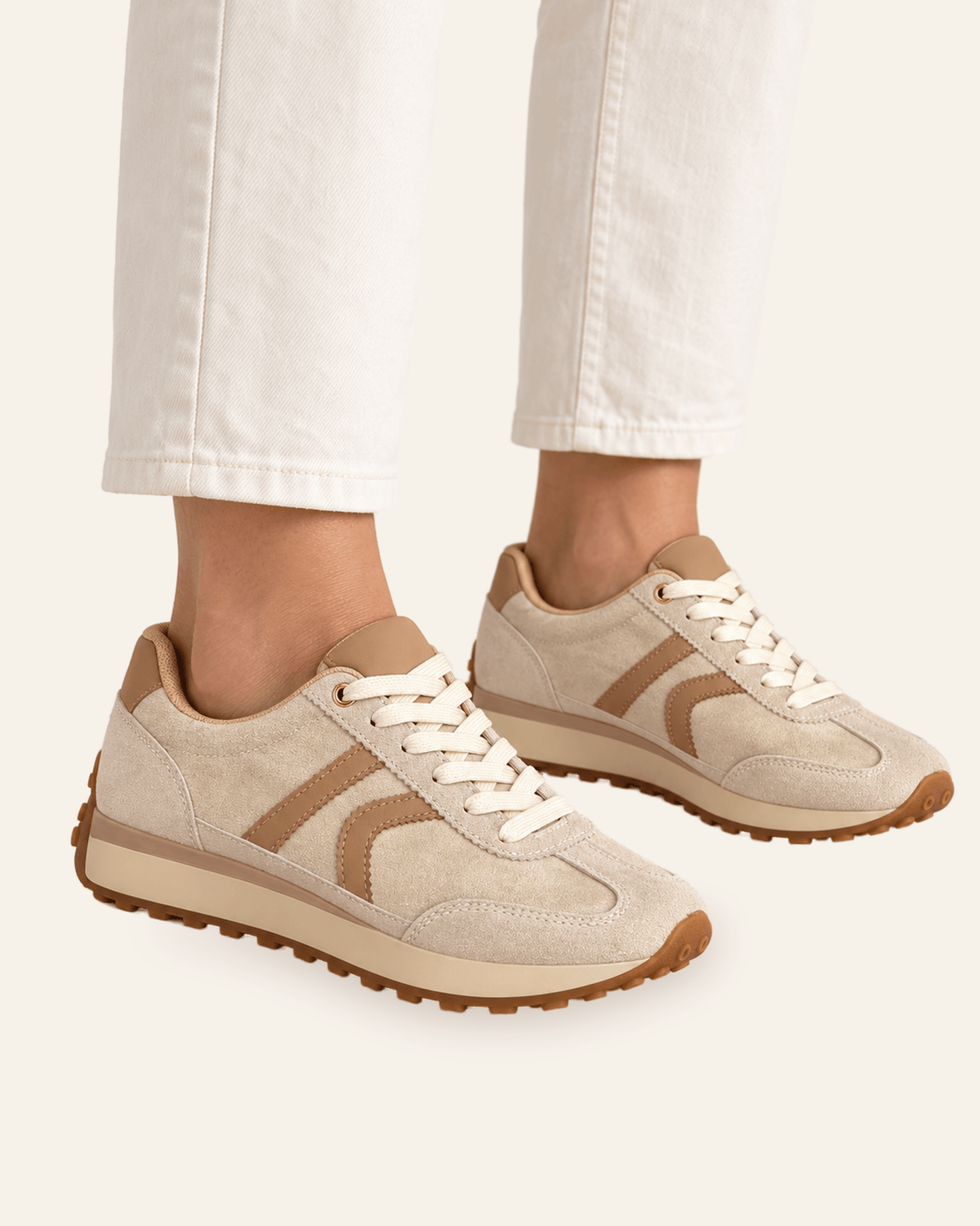Chamberí · Zapatilla Retro Running de Efecto Ante - zapatos de mujer Calenzo