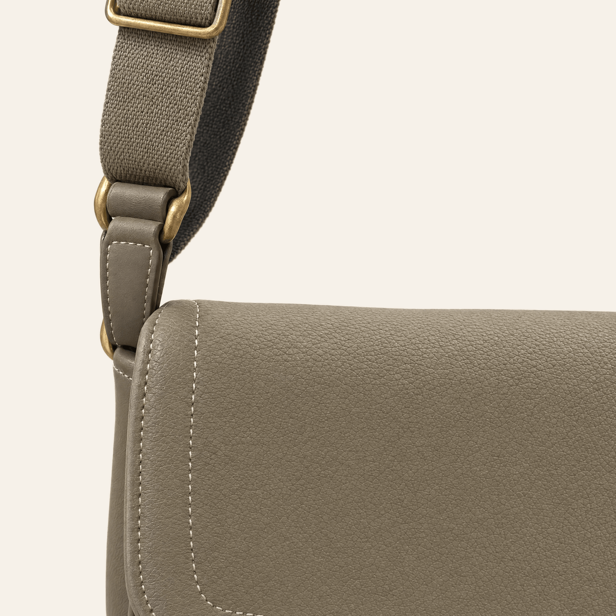 Goya · Bolso Bandolera con Cierre Dorado — Gris y Kaki - zapatos de mujer Calenzo