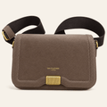 Goya · Bolso Bandolera con Cierre Dorado — Marrón y Taupe - zapatos de mujer Calenzo