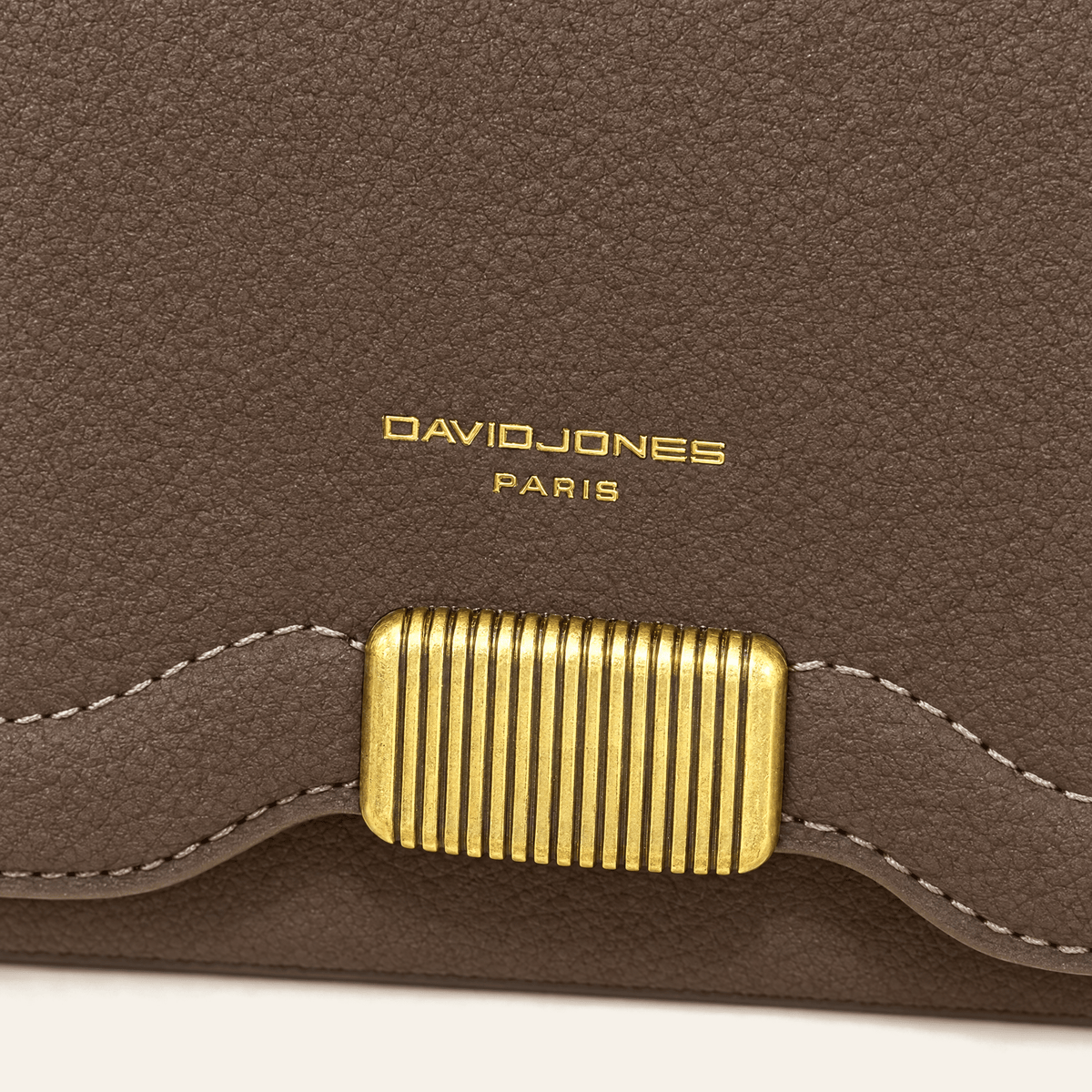 Goya · Bolso Bandolera con Cierre Dorado — Marrón y Taupe - zapatos de mujer Calenzo