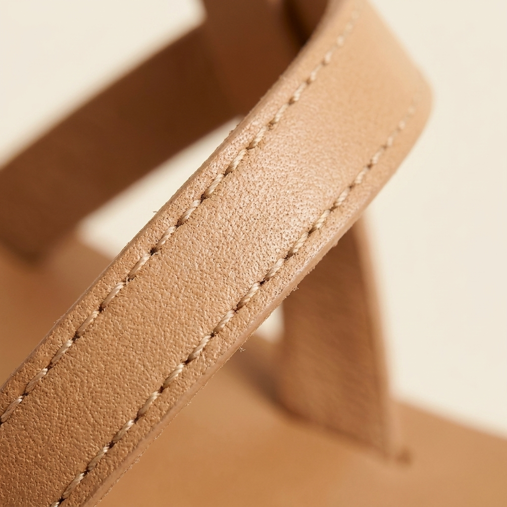 Marina beige - detalle piel