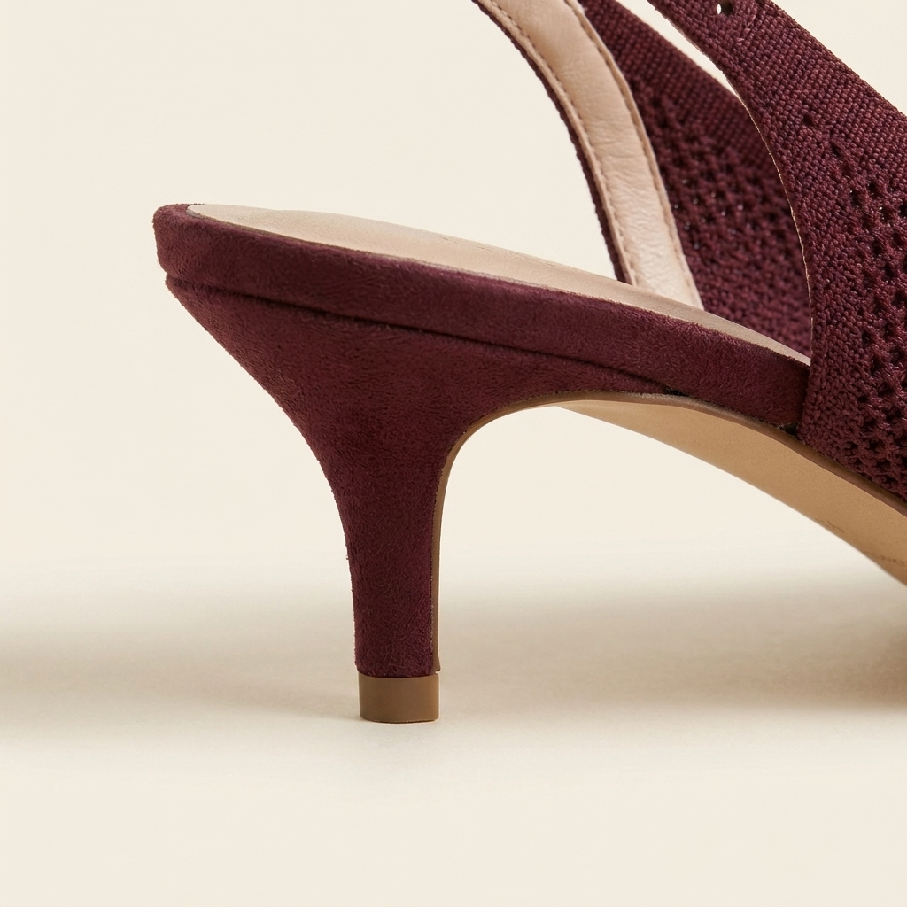 Valeria burdeos - detalle tacón