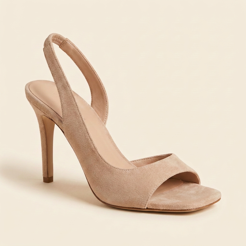 Slingback beige - perfil lateral