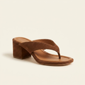Sandalia de dedo con tacon marron - 3/4