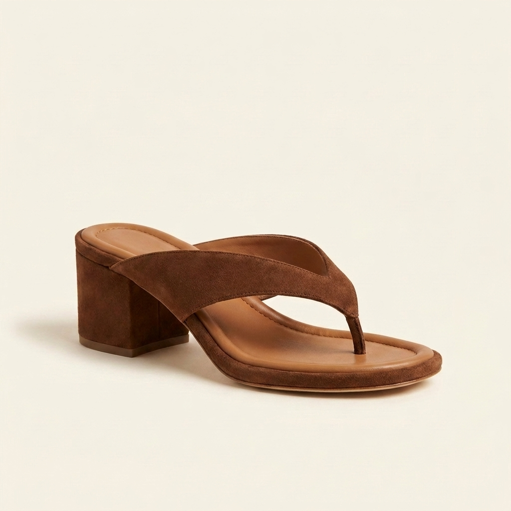 Sandalia dedo marron - frontal