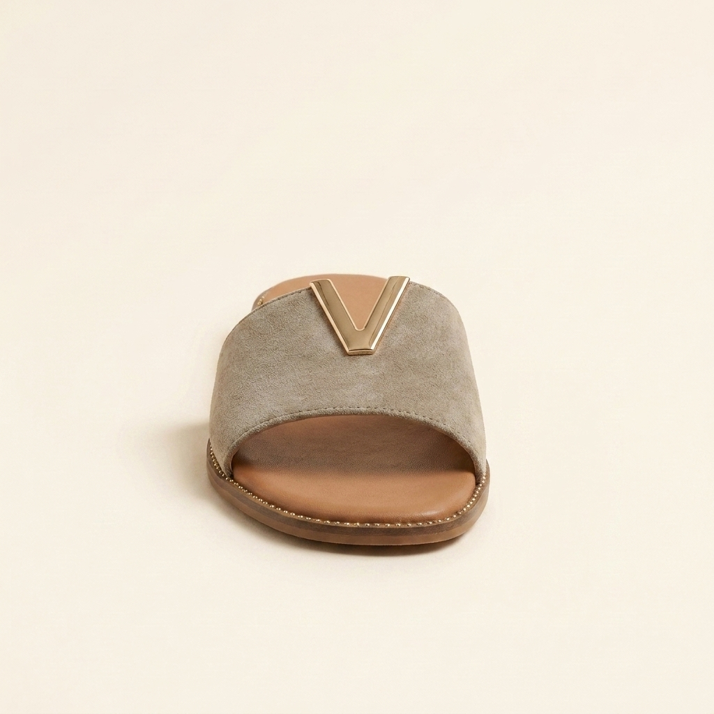 Sandalia V taupe - frontal