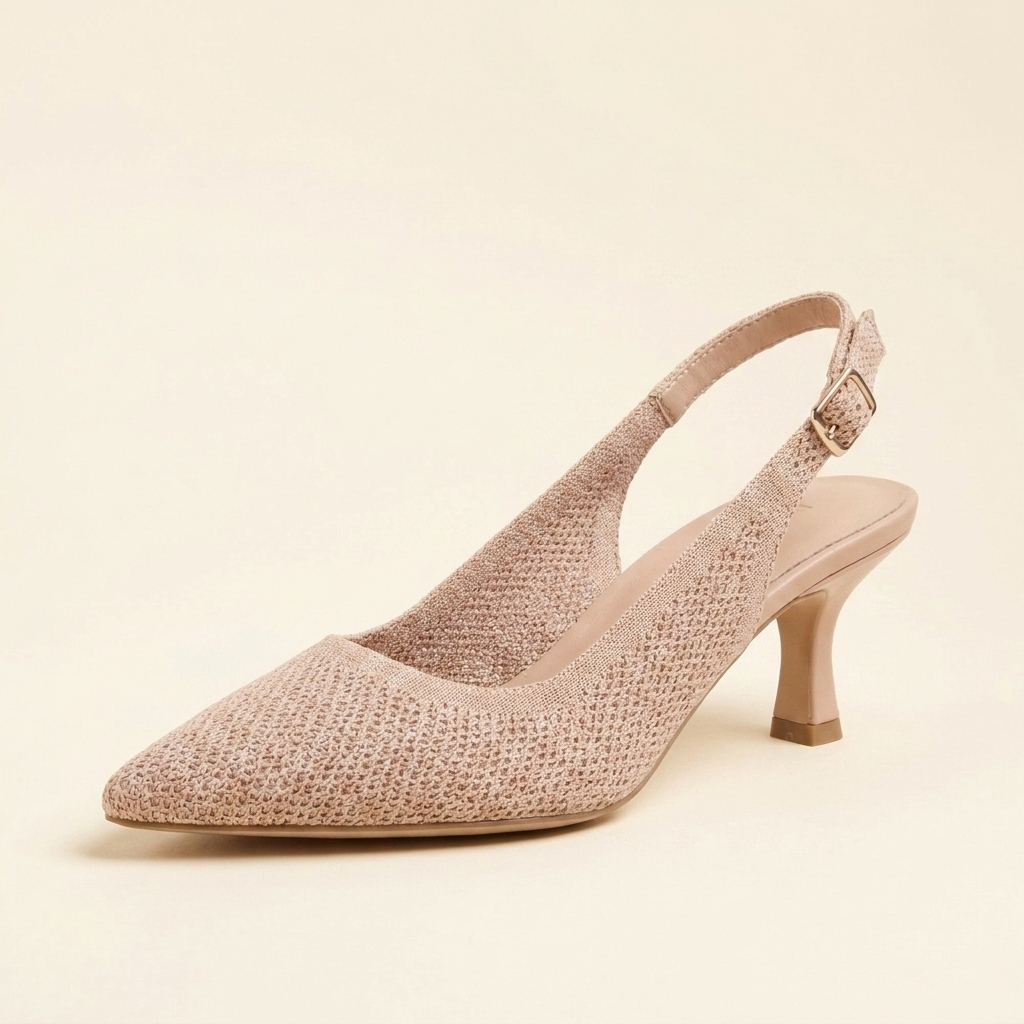 Slingback kitten nude - frontal