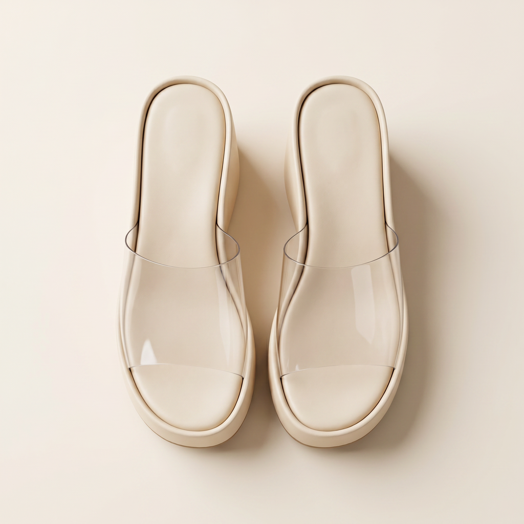 Cuna mule beige, vista cenital