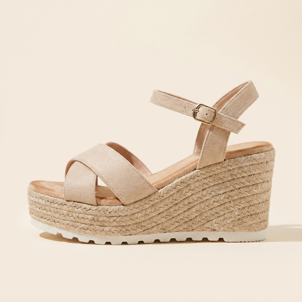 Cuna esparto tira cruzada beige - perfil