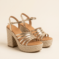 Lola · Sandalia de Cuña Alta de Esparto - zapatos de mujer Calenzo