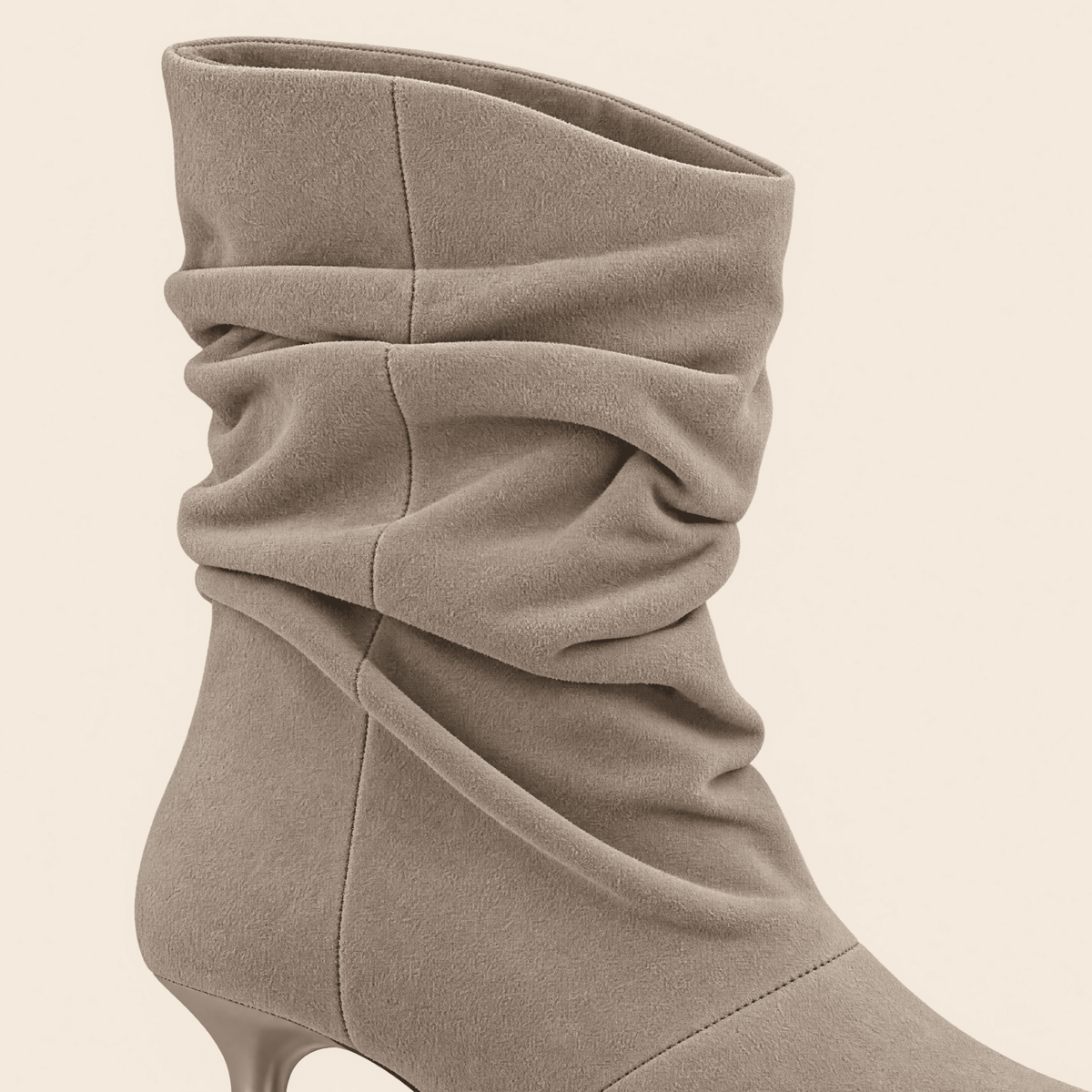 Mireia · Bota Slouch de Ante con Tacón Kitten - zapatos de mujer Calenzo