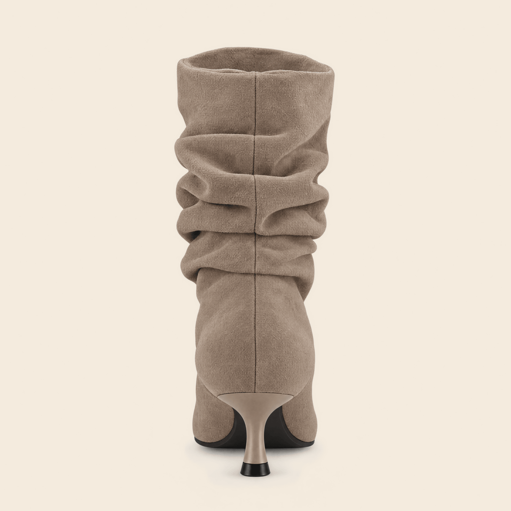 Mireia · Bota Slouch de Ante con Tacón Kitten - zapatos de mujer Calenzo