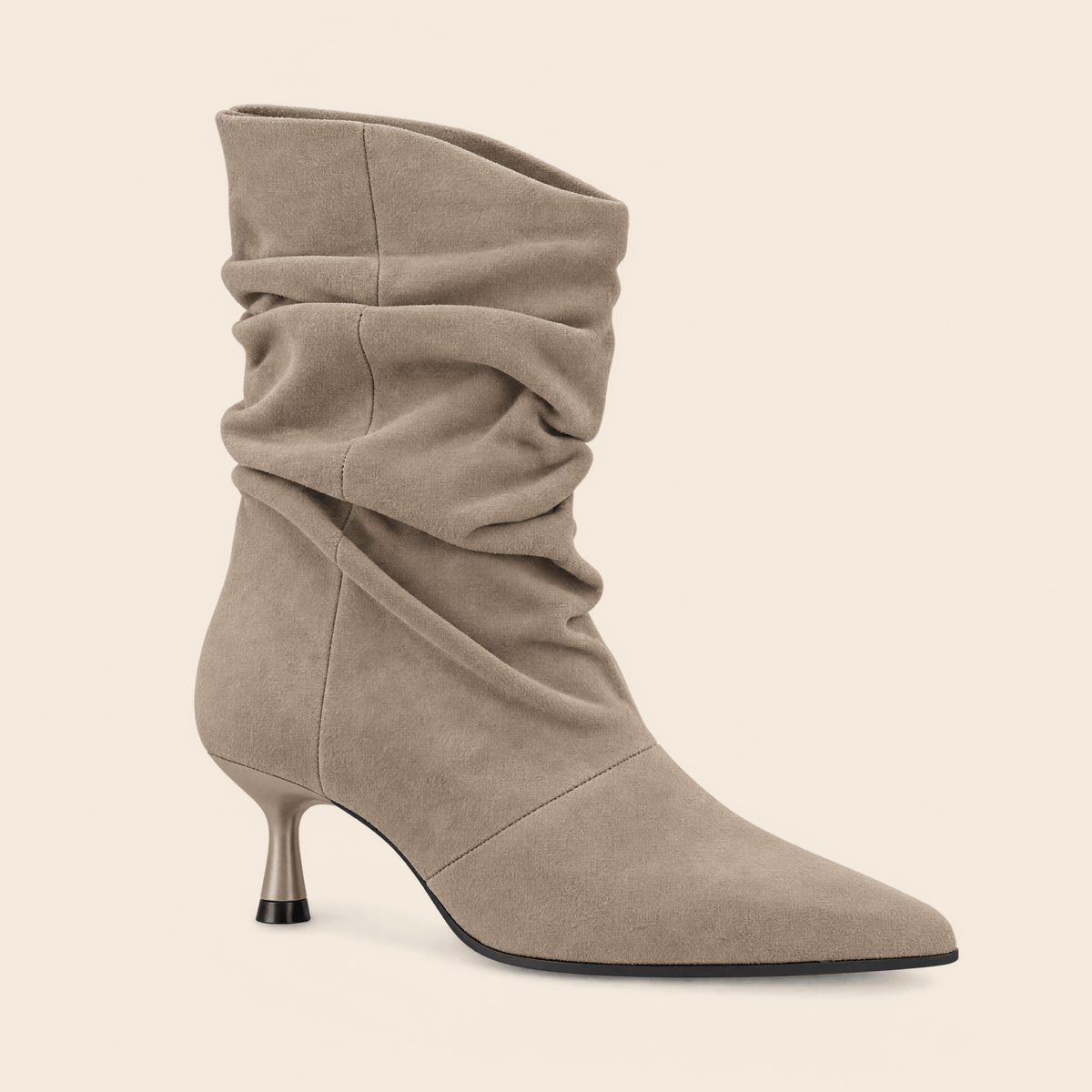 Mireia · Bota Slouch de Ante con Tacón Kitten - zapatos de mujer Calenzo