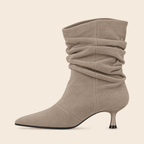 Mireia · Bota Slouch de Ante con Tacón Kitten - zapatos de mujer Calenzo