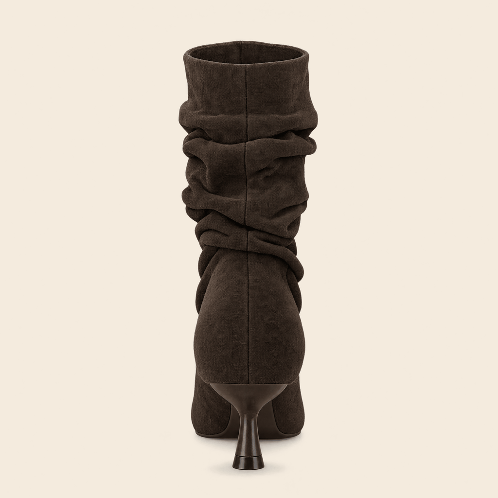 Mireia · Bota Slouch de Ante con Tacón Kitten - zapatos de mujer Calenzo