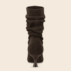Mireia · Bota Slouch de Ante con Tacón Kitten - zapatos de mujer Calenzo