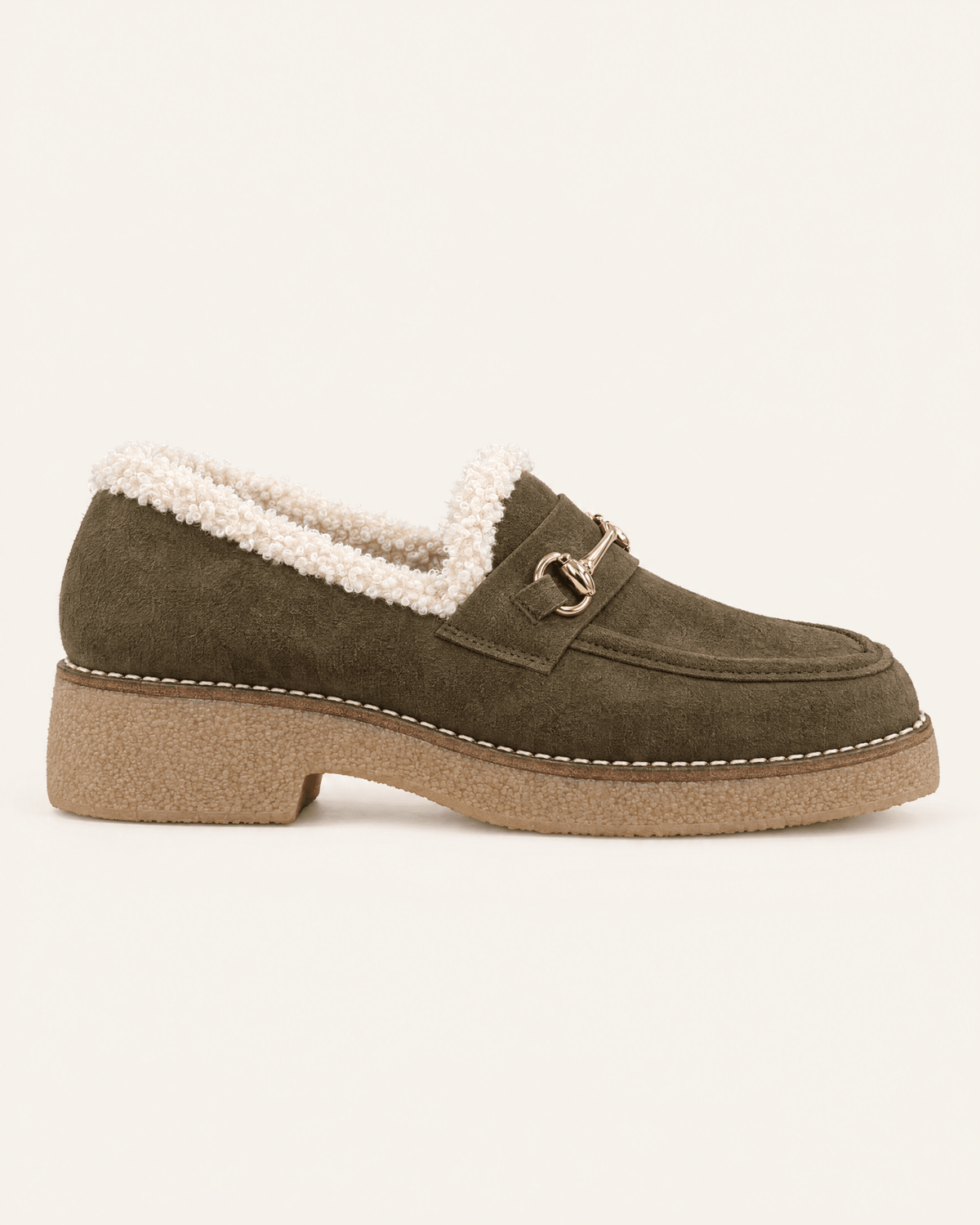 Rita · Mocasín de Ante con Forro de Borreguito - zapatos de mujer Calenzo