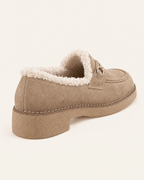 Rita · Mocasín de Ante con Forro de Borreguito - zapatos de mujer Calenzo