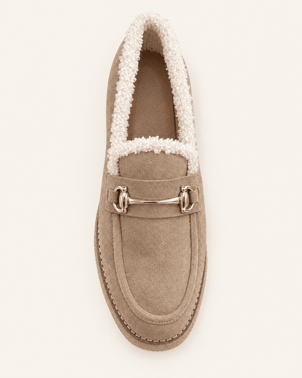 Rita · Mocasín de Ante con Forro de Borreguito - zapatos de mujer Calenzo