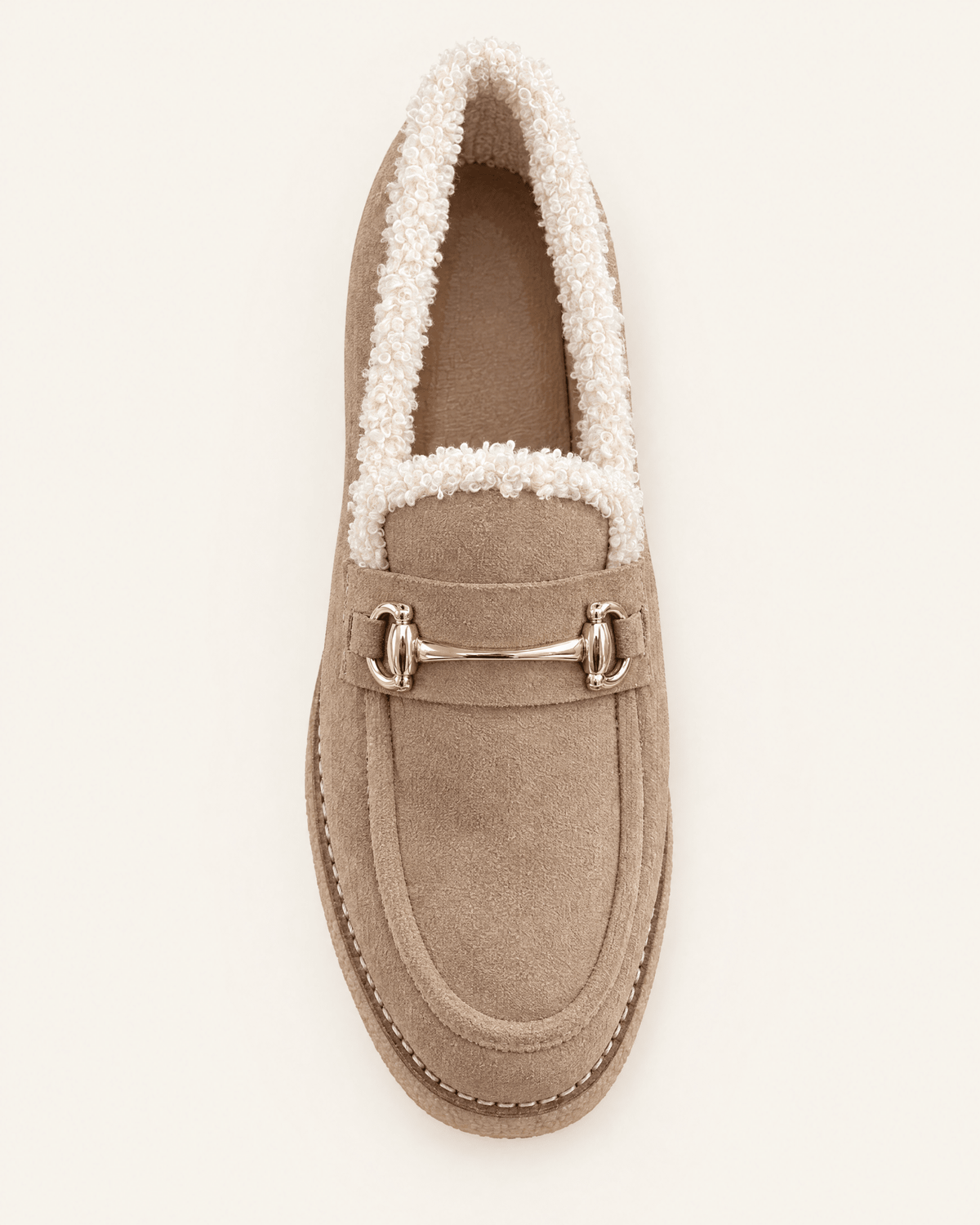 Rita · Mocasín de Ante con Forro de Borreguito - zapatos de mujer Calenzo