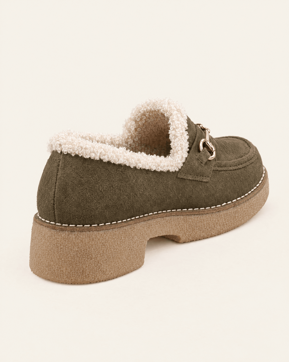 Rita · Mocasín de Ante con Forro de Borreguito - zapatos de mujer Calenzo