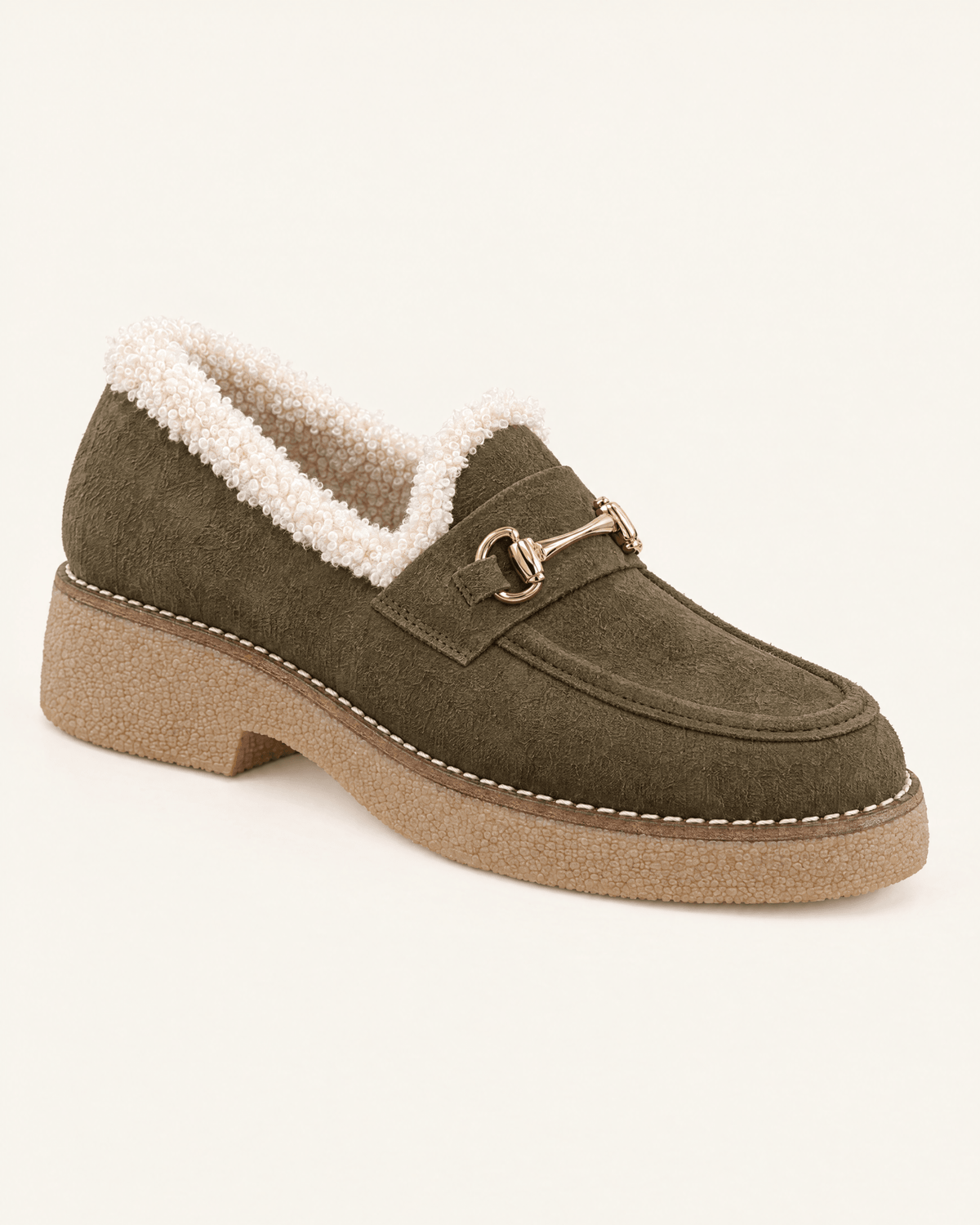 Rita · Mocasín de Ante con Forro de Borreguito - zapatos de mujer Calenzo