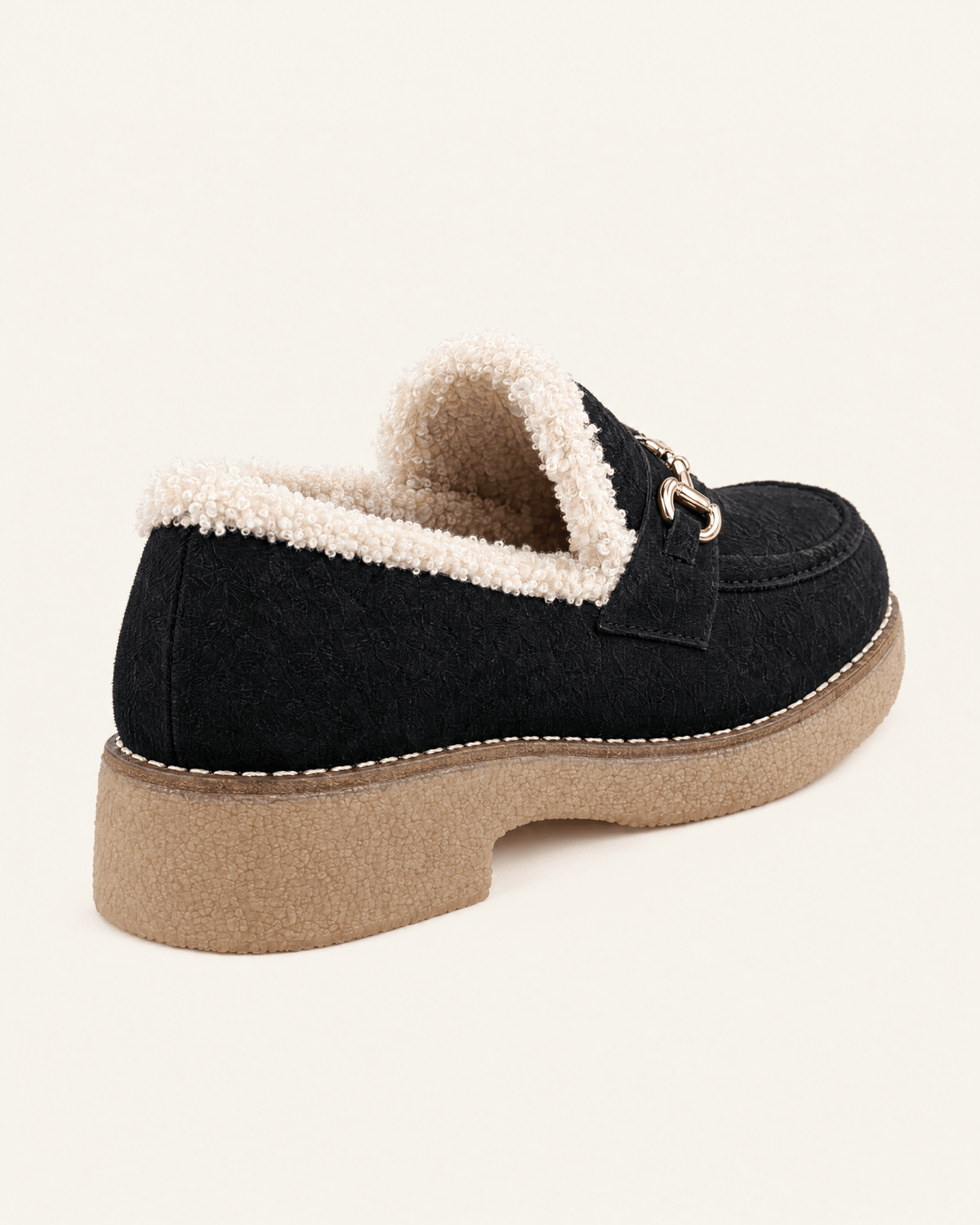 Rita · Mocasín de Ante con Forro de Borreguito - zapatos de mujer Calenzo