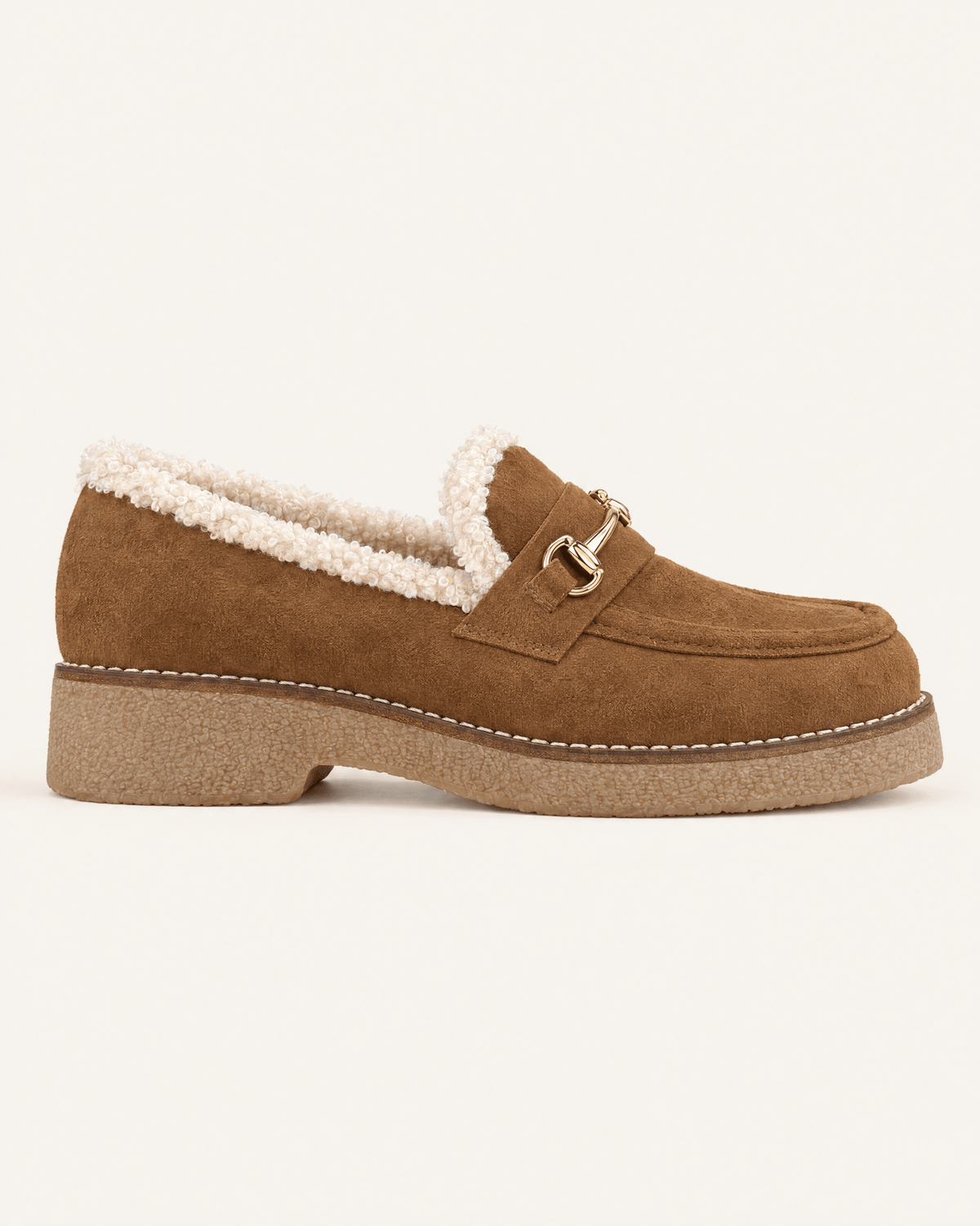 Rita · Mocasín de Ante con Forro de Borreguito - zapatos de mujer Calenzo