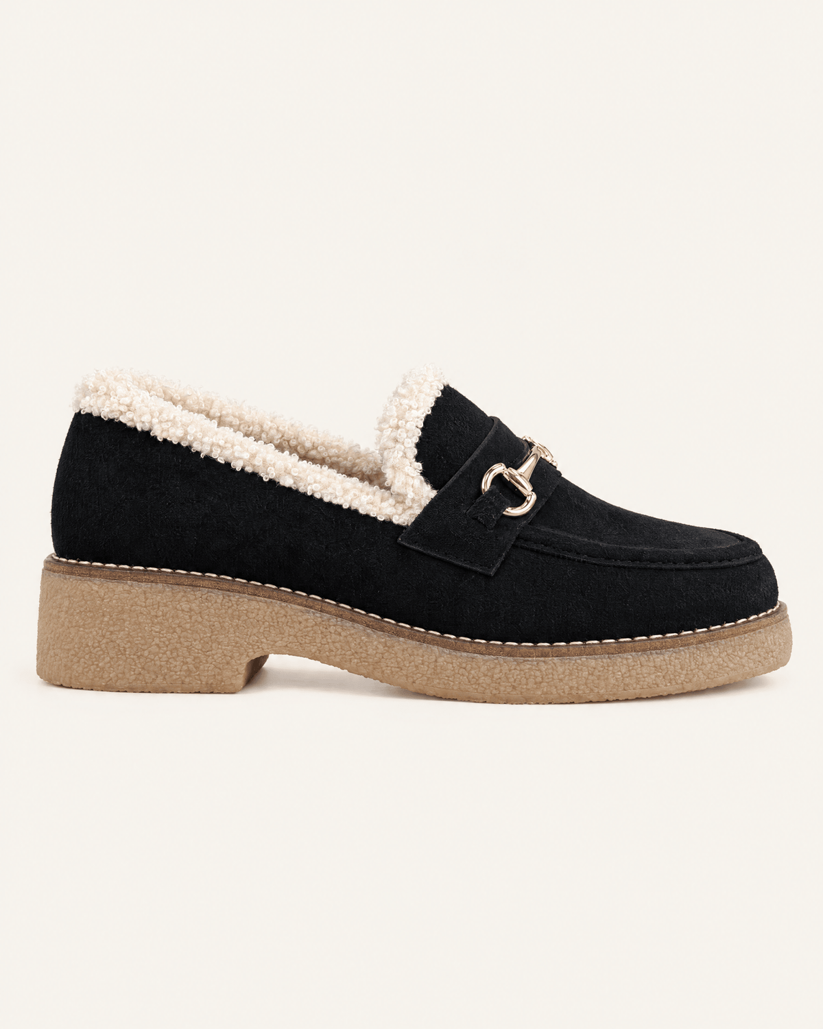Rita · Mocasín de Ante con Forro de Borreguito - zapatos de mujer Calenzo