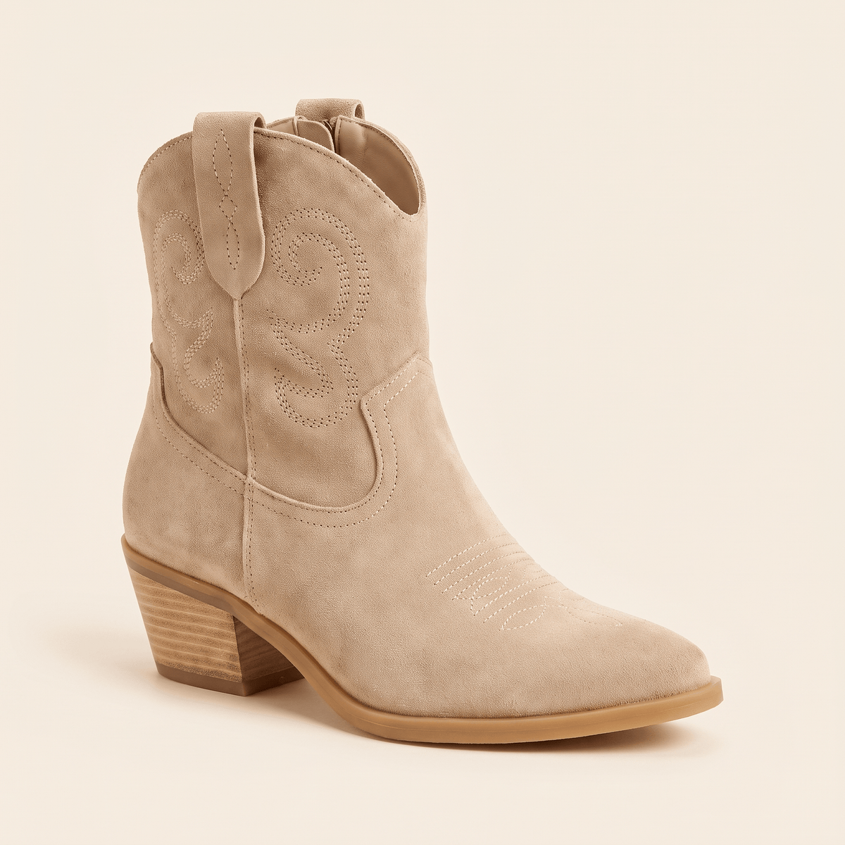 Rocío · Botín Cowboy Bordado de Ante - zapatos de mujer Calenzo