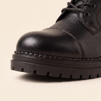 Sierra · Botín Militar de Piel con Cordones - zapatos de mujer Calenzo
