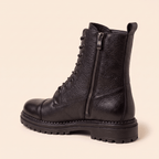 Sierra · Botín Militar de Piel con Cordones - zapatos de mujer Calenzo