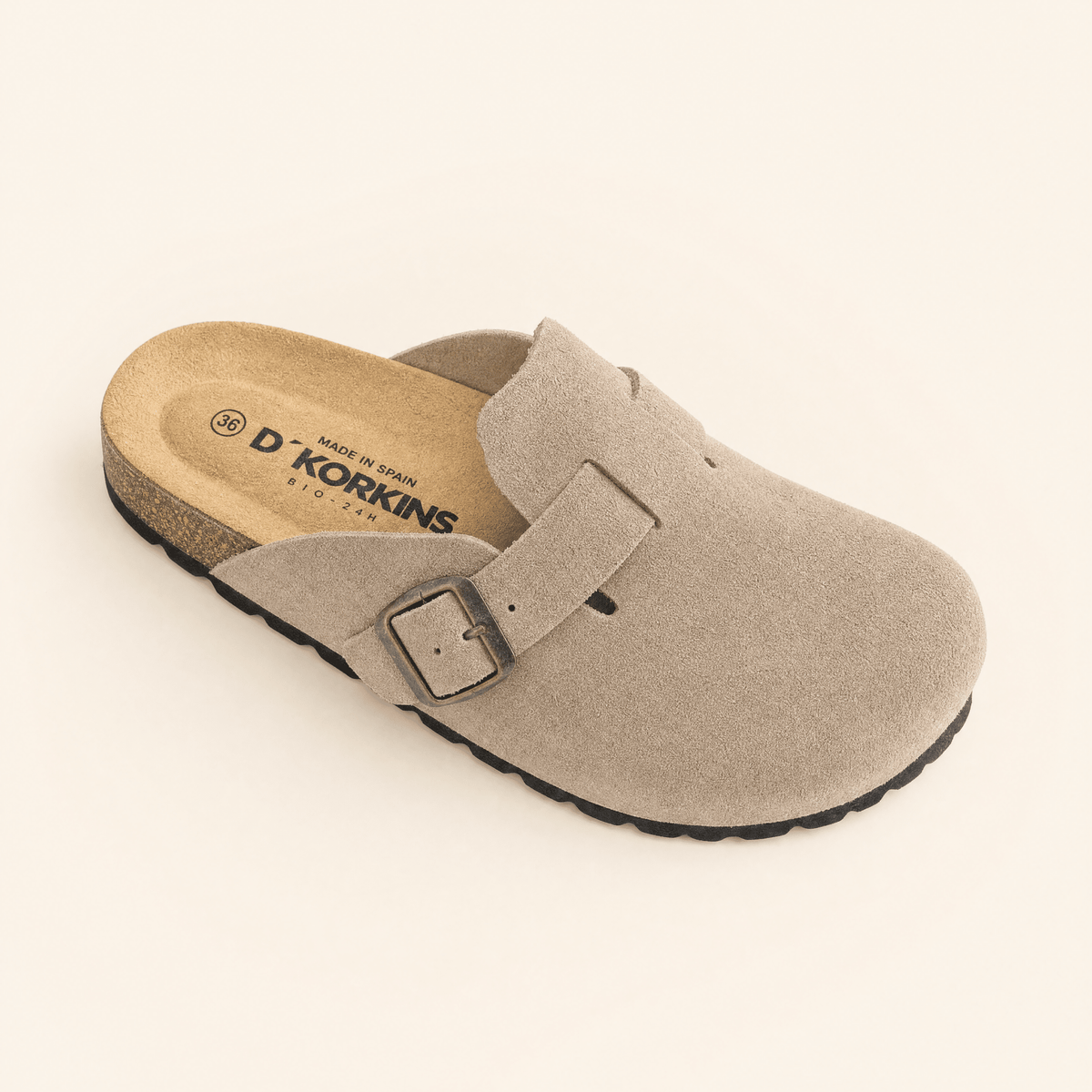 Standford · Zueco de Ante con Hebilla - zapatos de mujer Calenzo